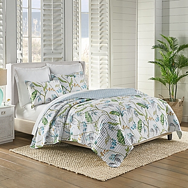 Levtex Home Monsul King Reversible Quilt Set in Green/Teal/Grey. View a larger version of this product image.