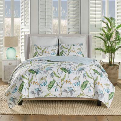 Levtex Home Monsul Twin Reversible Quilt Set in Green/Teal/Grey