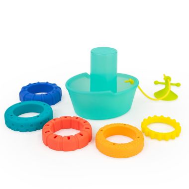 Sassy&reg; Stackin&rsquo; Ship Tub Toy Bath Ring Stacker. View a larger version of this product image.