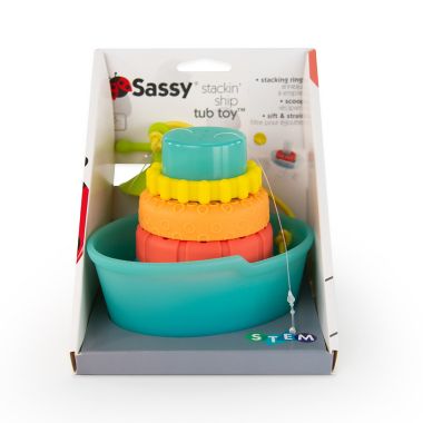 Sassy&reg; Stackin&rsquo; Ship Tub Toy Bath Ring Stacker. View a larger version of this product image.