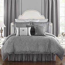 Waterford® Belissa 4-Piece Reversible King Comforter Set in Grey