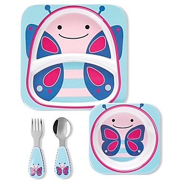 SKIP*HOP&reg; Butterfly Zoo Mealtime Gift Set. View a larger version of this product image.