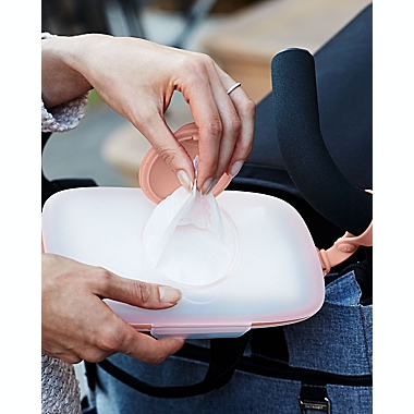 Skip Hop Grab & Go Snug Seal Wipes Case in Blush. View a larger version of this product image.