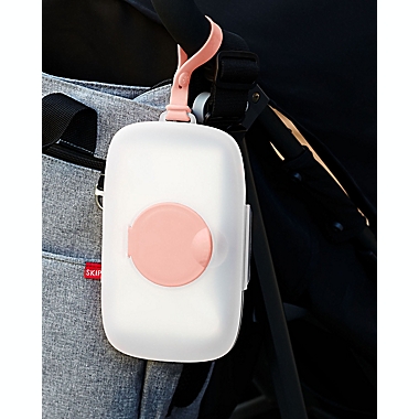 Skip Hop Grab & Go Snug Seal Wipes Case in Blush. View a larger version of this product image.