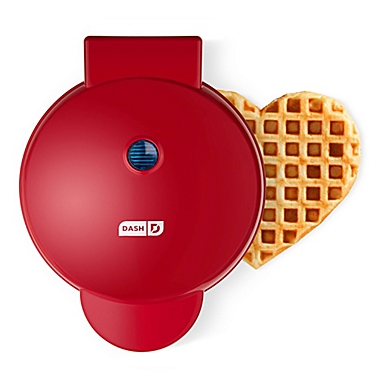 Dash&reg; Express Heart-Shape Waffle Maker in Red. View a larger version of this product image.