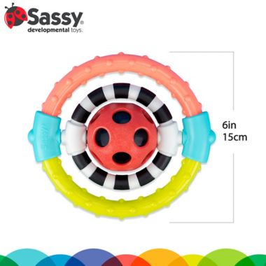 Sassy Spin &amp; Chew Flexible Ring Rattle. View a larger version of this product image.