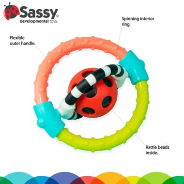 Sassy Spin &amp; Chew Flexible Ring Rattle. View a larger version of this product image.