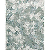 Weave &amp; Wander Halton Diamond Abstract 3&#39; x 5&#39; Area Rug in Green