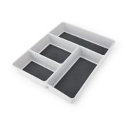 Simply Essential&trade; 4-Compartment Drawer Organizer in Light Grey/Dark Grey