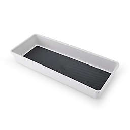 Simply Essential™ 6-Inch x 15-Inch Drawer Organizer in Light Grey/Dark Grey