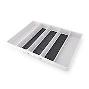 Simply Essential&trade; Expandable Utensil Tray in Light Grey/Dark Grey