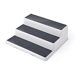 Simply Essential™ Small 3-Tier Non-Skid Cabinet Organizer in Light Grey/Dark Grey