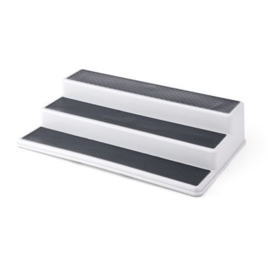 Simply Essential&trade; Large 3-Tier Non-Skid Cabinet Organizer in Light Grey/Dark Grey. View a larger version of this product image.