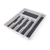Simply Essential&trade; Large Flatware Organizer in Light Grey/Dark Grey
