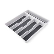 Simply Essential&trade; Small Flatware Organizer in Light Grey/Dark Grey