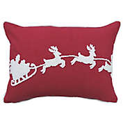 Bee &amp; Willow&trade; Holiday Santa Sleigh Oblong Throw Pillow in Red