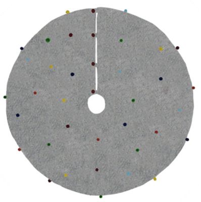 H for Happy&trade; Whimsical Christmas Tree Skirt in Grey