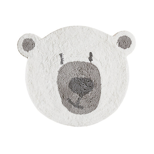 Alternate image 1 for Marmalade™ 25-Inch x 29-Inch Polar Bear Bath Rug in White/Grey