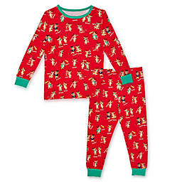 Magnetic Me® by Magnificent Baby 2-Piece Holiday Rolicking Reindeer Pajama Set in Red
