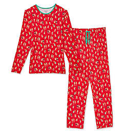 Magnetic Me® by Magnificent Baby Men's 2-Piece Holiday Reindeer Pajama Set in Red