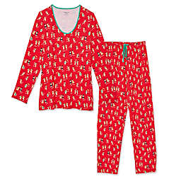 Magnetic Me® by Magnificent Baby Women's 2-Piece Holiday Reindeer Pajama Set in Red