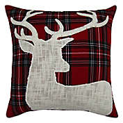 Bee &amp; Willow&trade; Classic Deer Square Holiday Throw Pillow in Red