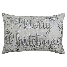 Bee & Willow™ Opulent Merry Christmas Oblong Throw Pillow in White