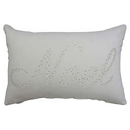 Bee & Willow™ Opulent Sherpa Sparkle Oblong Christmas Throw Pillow in White