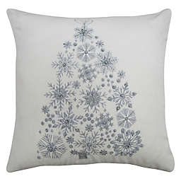 Bee & Willow™ Christmas Tree Square Holiday Throw Pillow in White