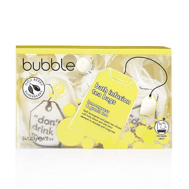 Bubble Tea Cosmetics 4.2 oz. Bath Infusion Tea Bags in Lemongrass &amp; Green Tea (Set of 3). View a larger version of this product image.