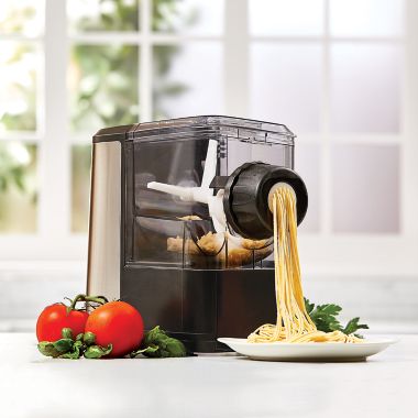 Emeril Lagasse Pasta &amp; Beyond Automatic Pasta and Noodle Maker with Slow Juicer in Black. View a larger version of this product image.
