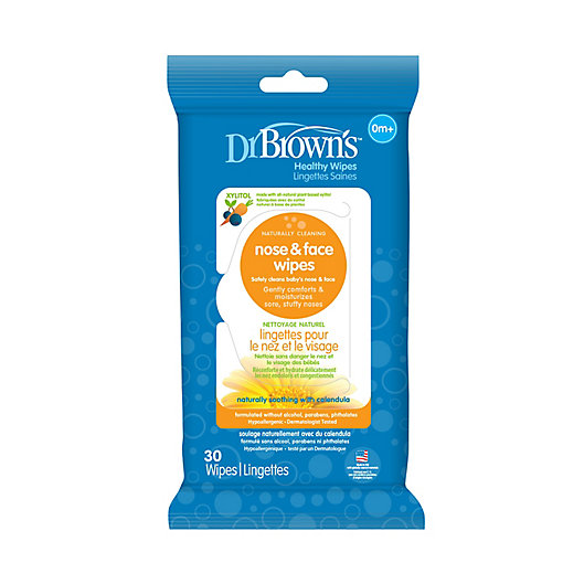 Alternate image 1 for Dr. Brown's® 30-Pack Nose and Face Wipes