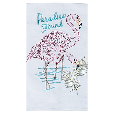 Kay Dee Designs Flamingo Embroidered Flour Sack Kitchen Towel. View a larger version of this product image.