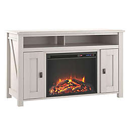 Ameriwood Home Winthrop Electric Fireplace TV Stand in Ivory