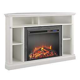 Ameriwood Home Rio Electric Fireplace TV Stand in White