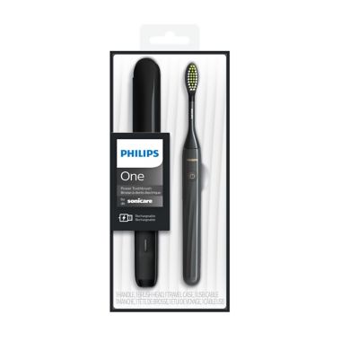 Philips One by Sonicare&reg;  Rechargeable Toothbrush in Black. View a larger version of this product image.