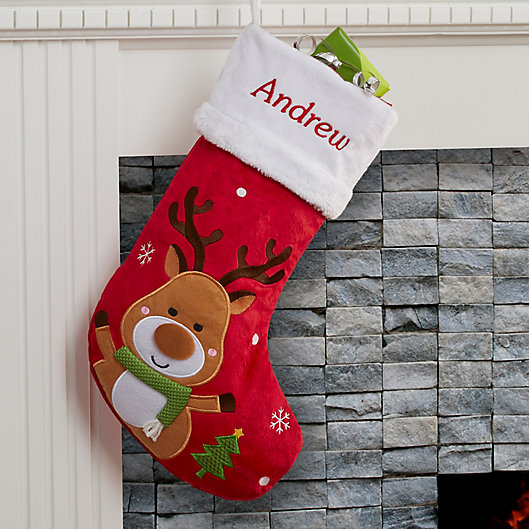 Alternate image 1 for Santa Claus Lane Reindeer Christmas Stocking
