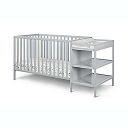 Suite Bebe® Palmer 3-in-1 Convertible Crib with Changer in Grey