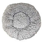 Alternate image 2 for Pet Life&reg; Nestler Plush Medium Round Dog Bed in Grey