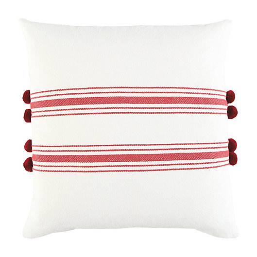 Alternate image 1 for Bee & Willow™ Striped Square Throw Pillow in Red