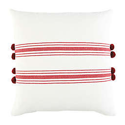 Bee & Willow™ Striped Square Throw Pillow in Red