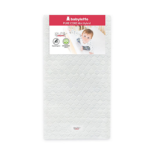 Alternate image 1 for Babyletto Pure Core Mini Crib Mattress with Hybrid Quilted Waterproof Cover