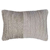 Bee &amp; Willow&trade; Cable Knit Striped Oblong Christmas Throw Pillow in White/Gold