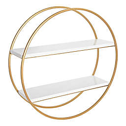 Kate and Laurel Sequoia 24-Inch Floating Circle Shelf