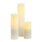 Alternate image 1 for Simply Essential 3-Pack Slim Wax LED Pillar Candles