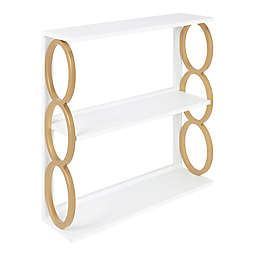 Kate and Laurel® Ring 28-Inch Accent Shelf in White/Gold