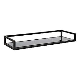 Kate and Laurel Blex 24-Inch x 8-Inch Accent Shelf in Black