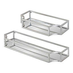 Kate and Laurel™ 2-Piece Ciel Floating Shelves Set in Silver