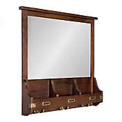 Kate and Laurel&trade; Stallard 24-Inch Square Wall Mirror in Walnut Brown