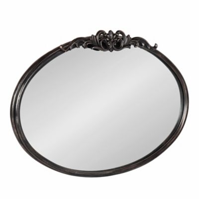 Kate and Laurel&trade; Arendahl 27-Inch x 18.75-Inch Oval Wall Mirror in Black
